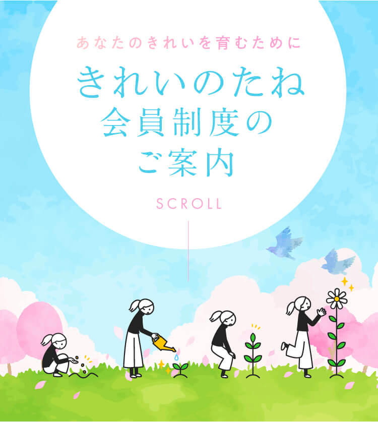 きれいのたね会員制度スタートします！