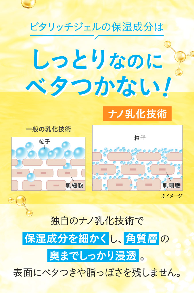 しっとりなのにベタつかない！