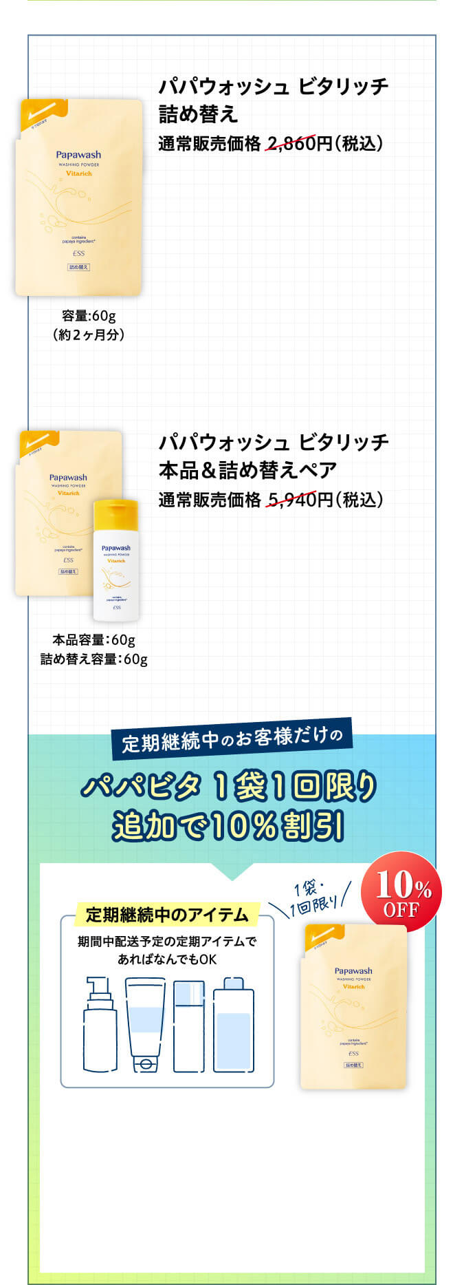 パパウォッシュビタリッチ詰め替えo