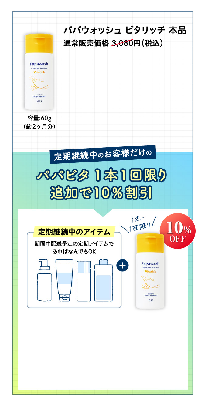 パパウォッシュビタリッチ本品o