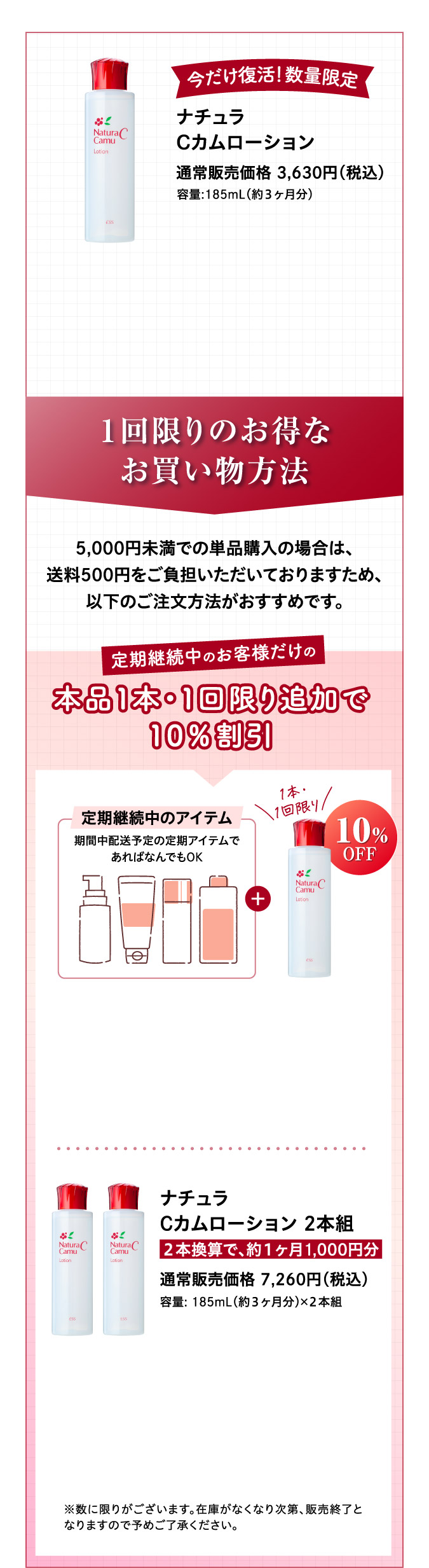 ナチュラCカムローションo