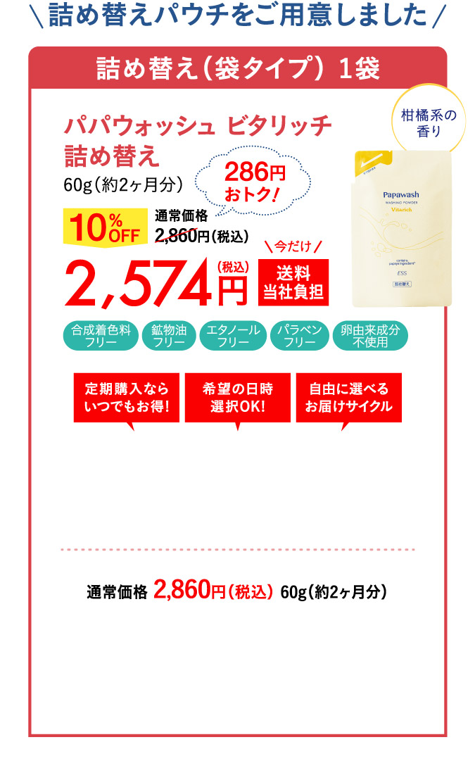 パパウォッシュ ビタリッチ詰め替え