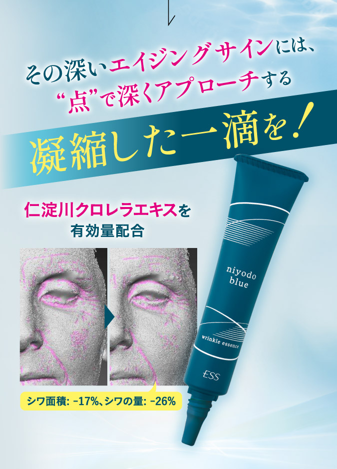 その深いエイジングサインには、点で深くアプローチする凝縮した一滴を！