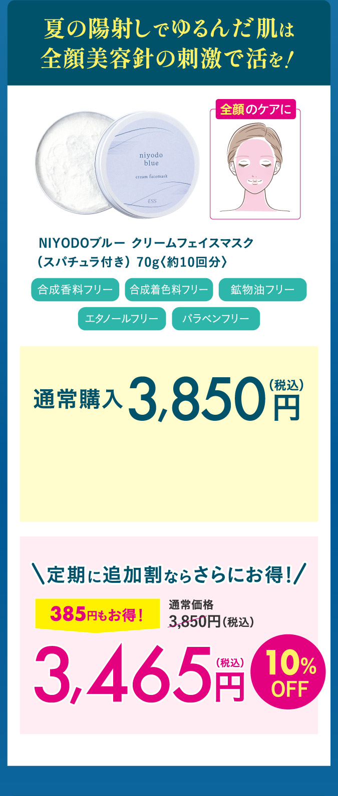 NIYODOブルー　クリームフェイスマスク