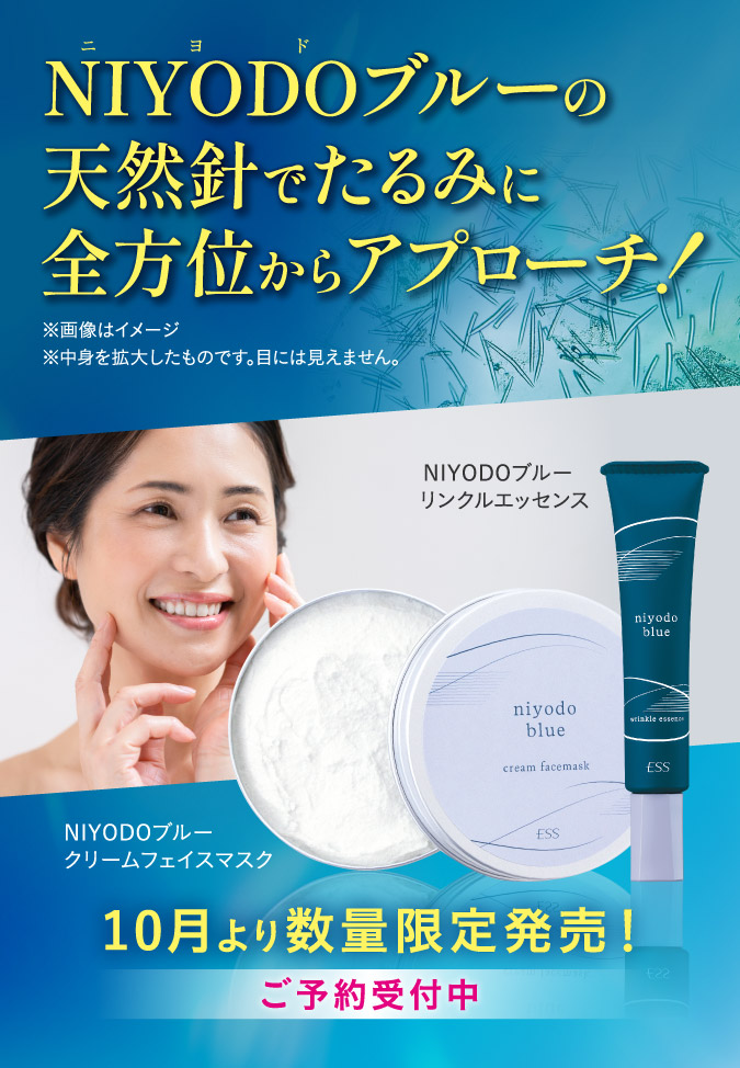 NIYODOブルーの天然針でたるみに全方位からアプローチ！