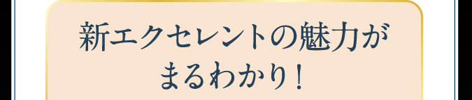 新エクセレントの魅力がまるわかり！