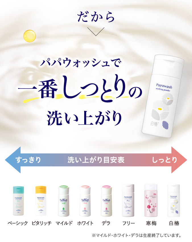 パパウォッシュで一番しっとりの洗い上がり