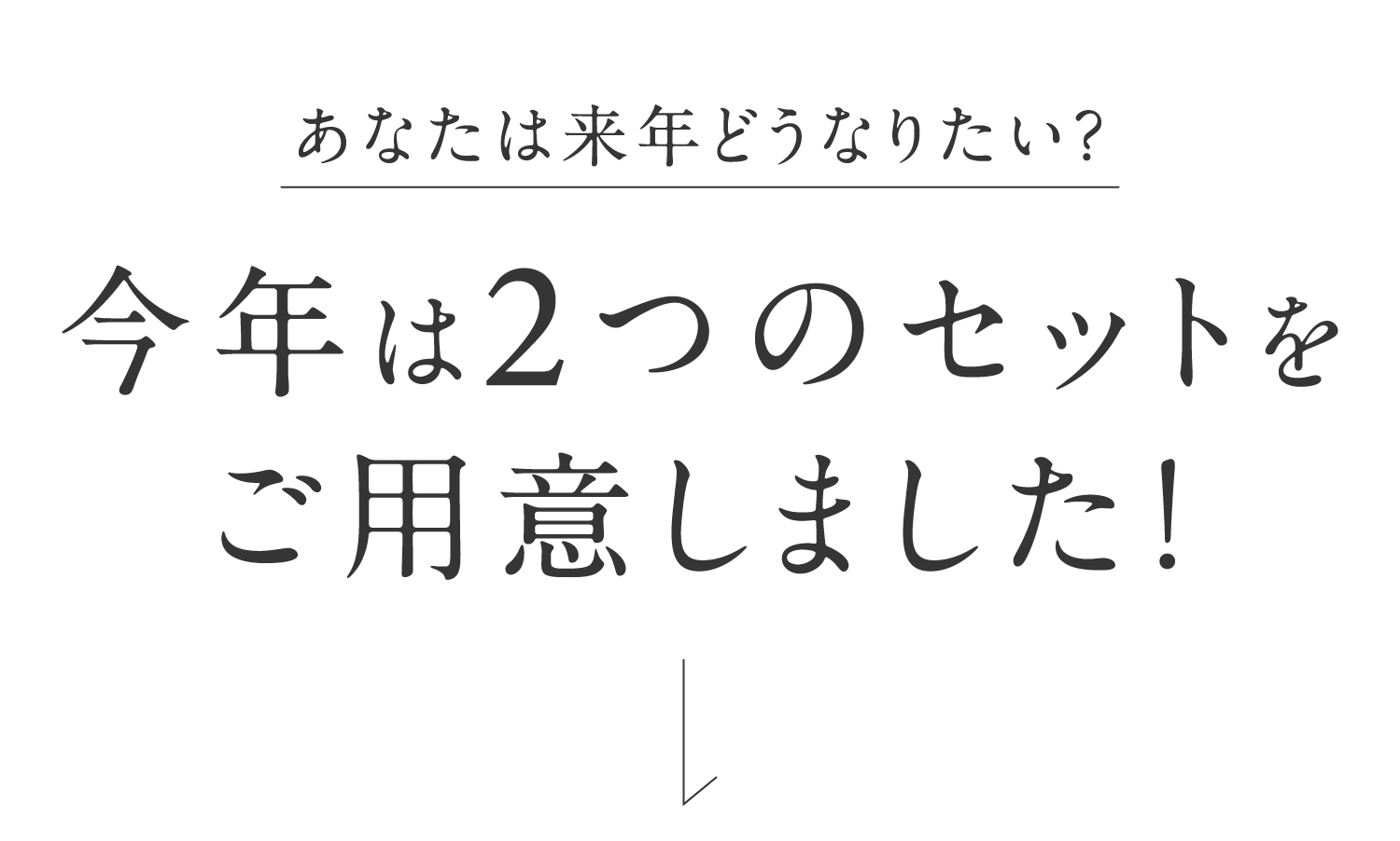 2つのセットを用意しました！