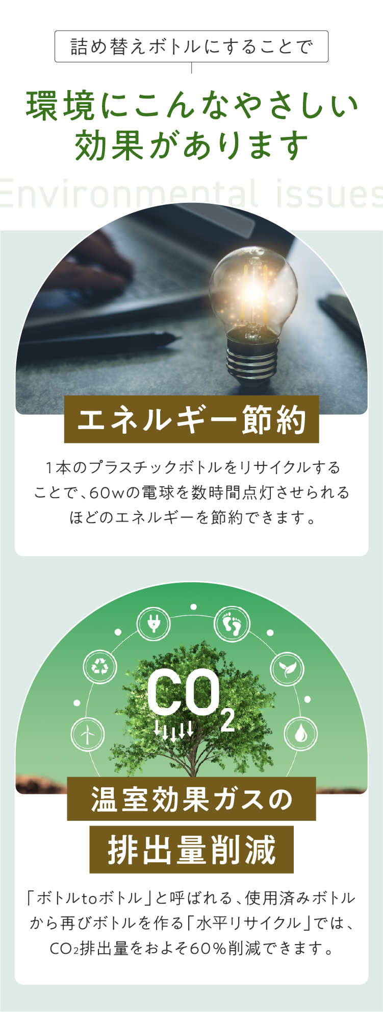 環境にこんな優しい効果があります