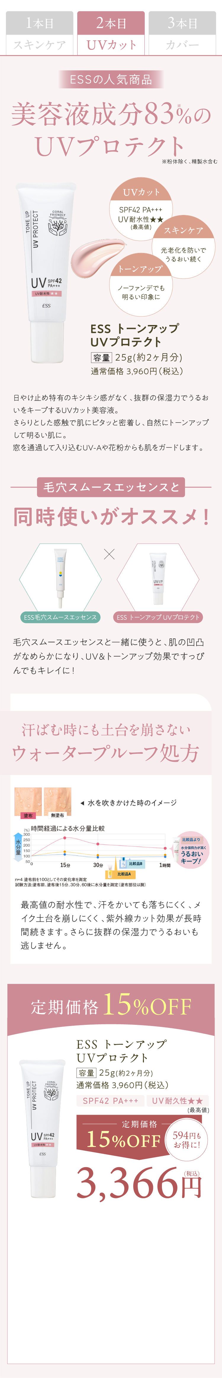 2本目：ESSトーンアップUVプロテクト