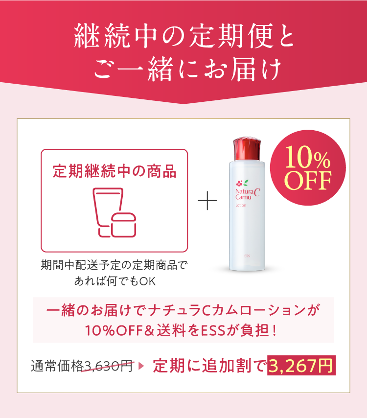Cカムローション10%OFF