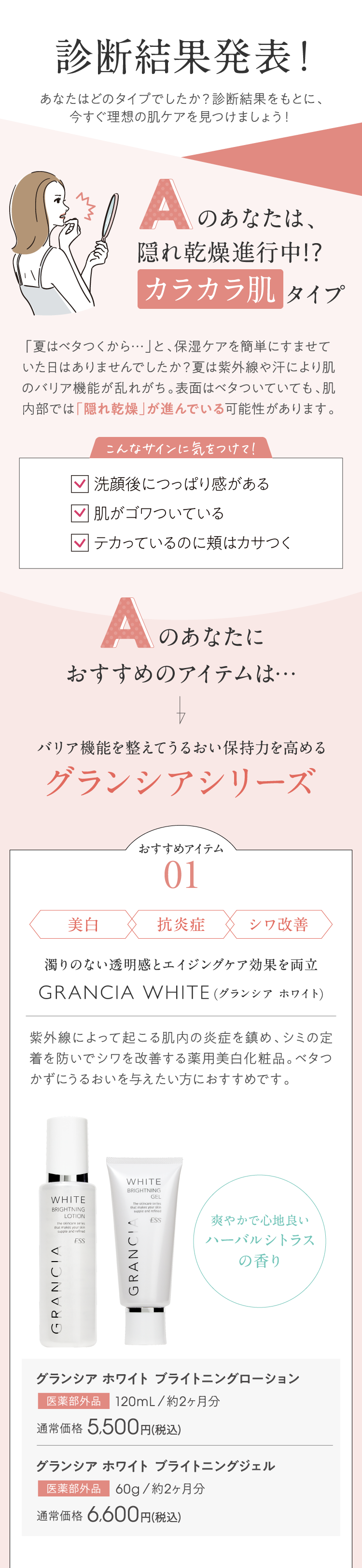 Aのあなたはカラカラ肌進行中