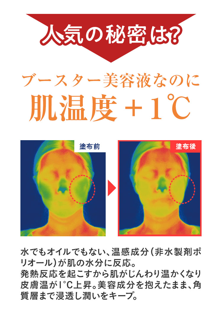 ブースター美容液なのに肌温度プラス1度