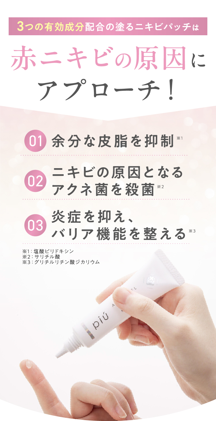 赤ニキビの原因にアプローチ